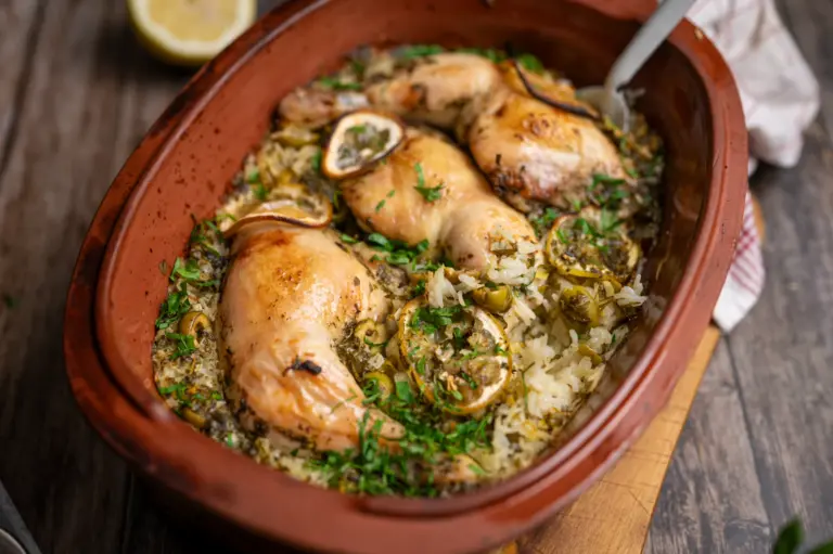 Römertopf Zitronen Hähnchen – knusprig, frisch, mediterran
