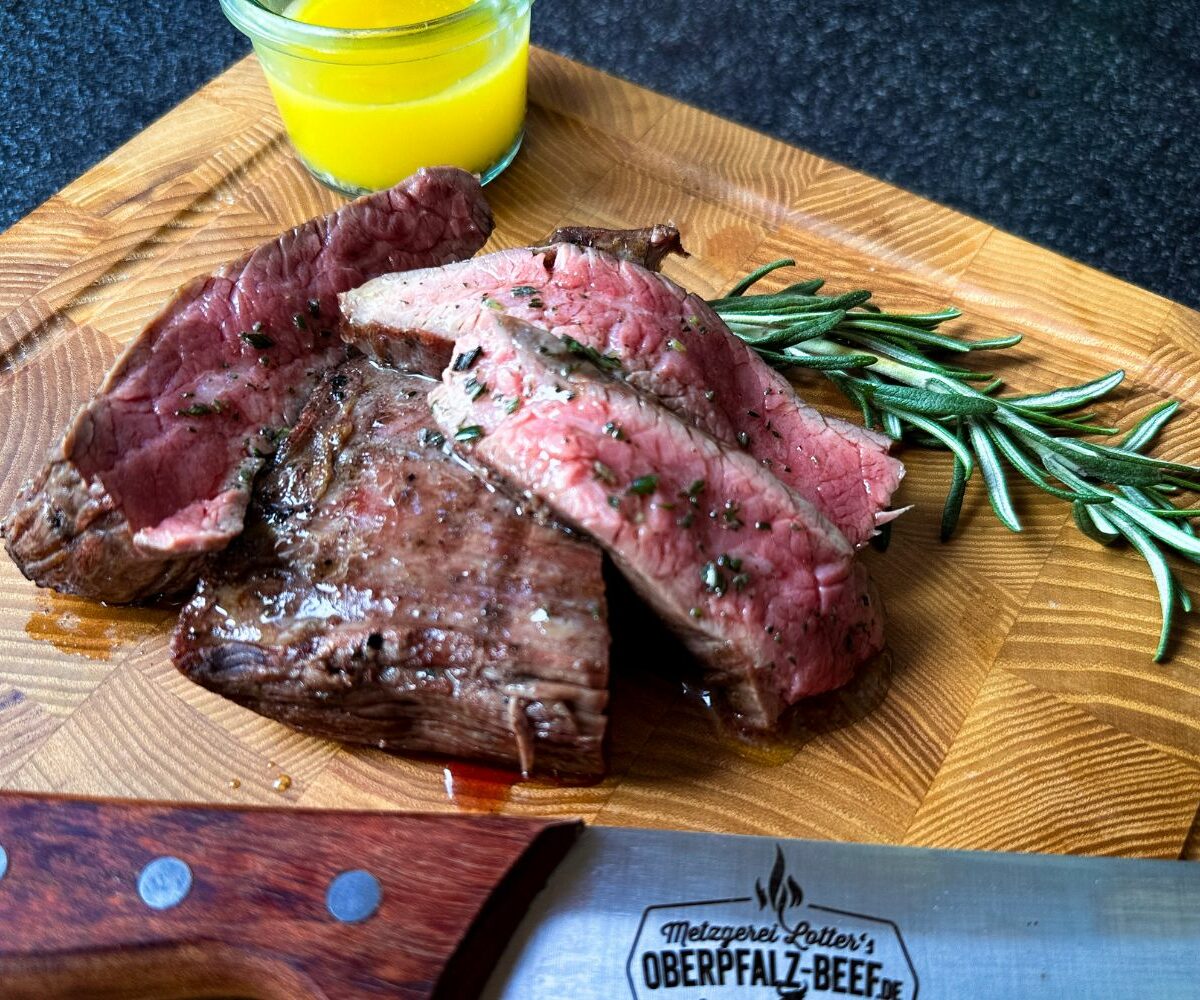 Flanksteak mit Rosmarinbutter Rezept