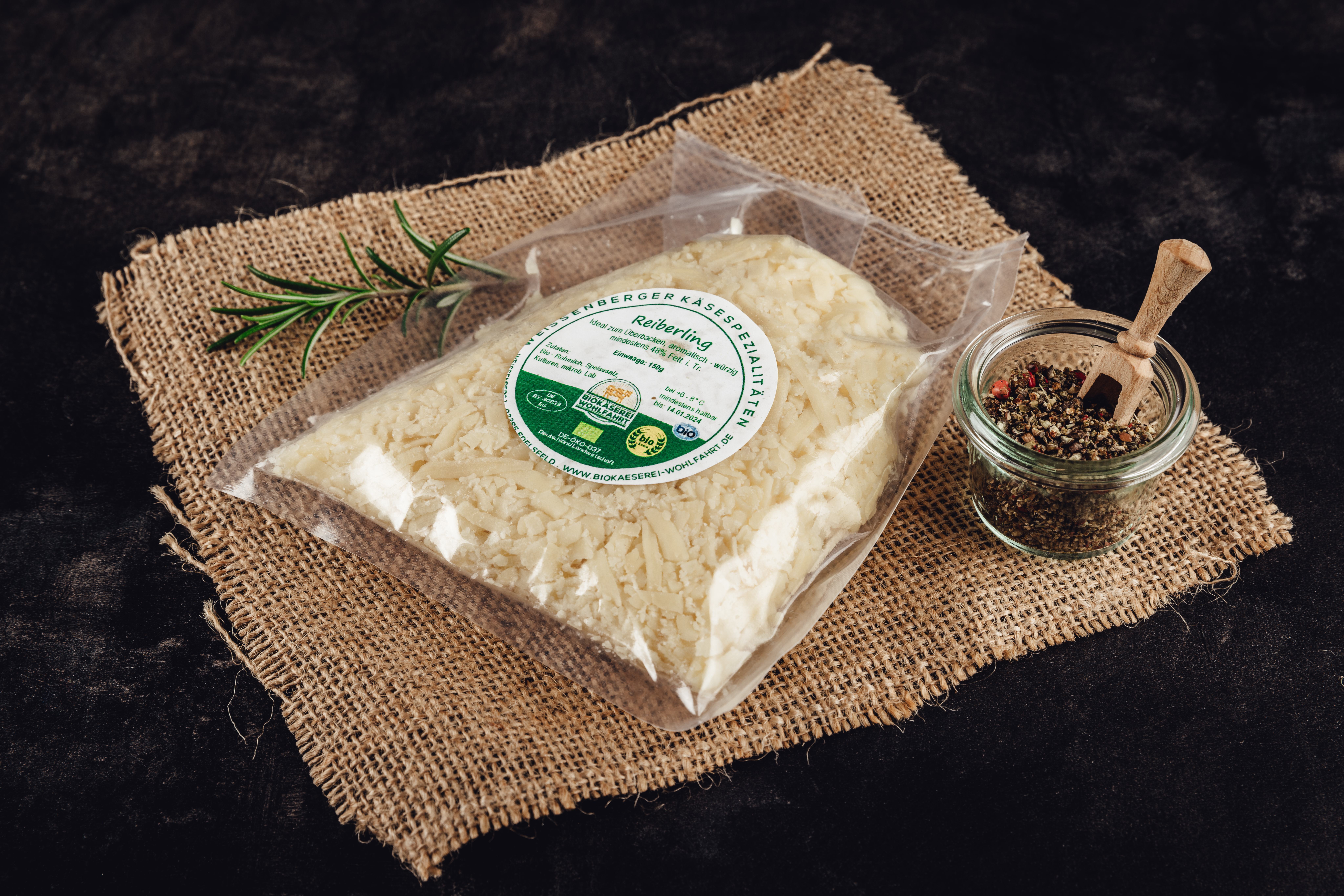 Bio Pizzakäse "der Reiberling" Bio Pizzakäse "der Reiberling"
