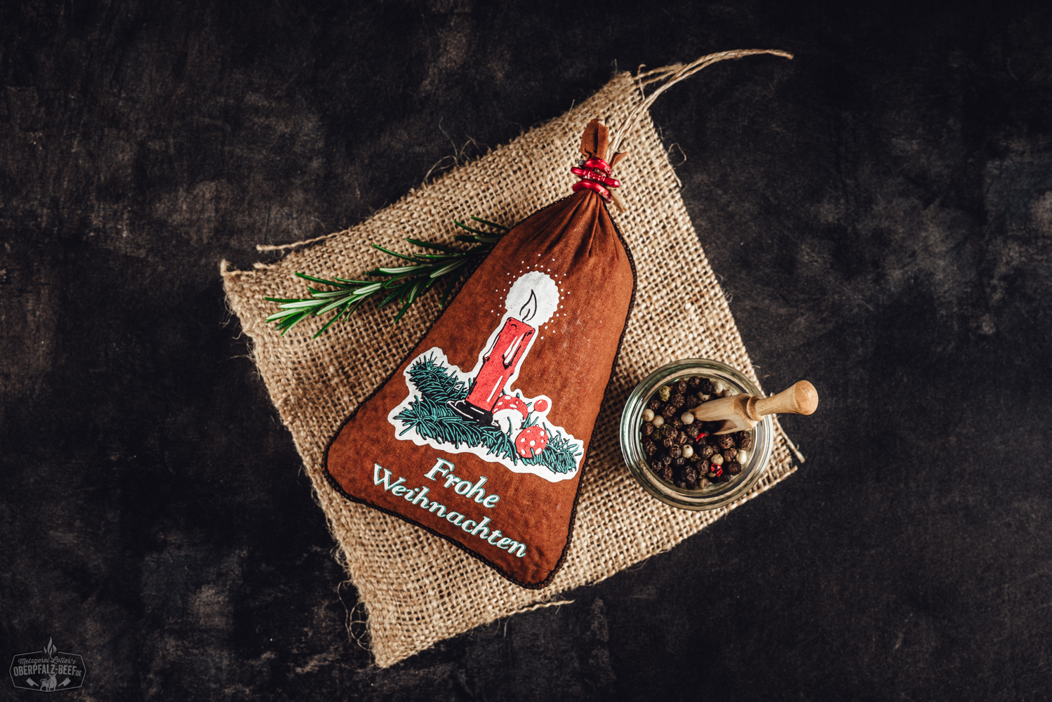 Weihnachtskerzen Salami